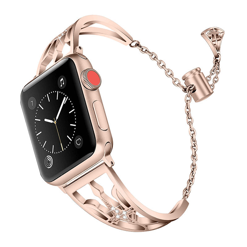 Hollow Out Rhinestone Watch Band Stainless Steel Metal Bracelet Wristband Strap for Apple Watch Series 8 41mm Series 7 41mm SE SE(2022) Series 6 5 4 40mm Series 3 2 1 38mm Hollow Out Rhinestone Watch Band Stainless Steel Metal Bracelet Wristband Strap for Apple Watch Series 8 41mm Series 7 41mm SE SE(2022) Series 6 5 4 40mm Series 3 2 1 38mm